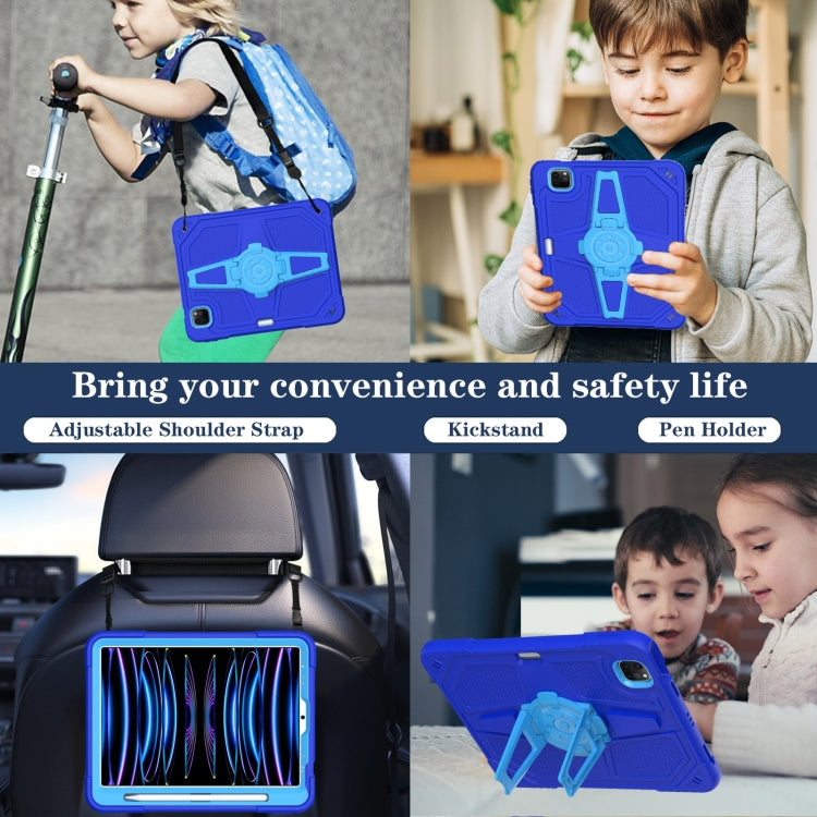 Punk Stand PC Hybrid Silicone Tablet Case with Shoulder Strap