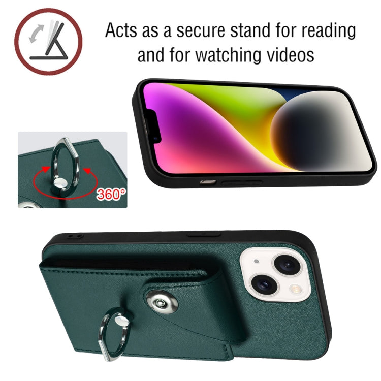 Organ Card Bag Ring Holder Phone Case with Long Lanyard, For iPhone 15, For iPhone 14 Plus, For iPhone 14, For iPhone 14 Pro