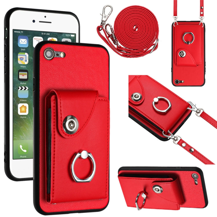 Organ Card Bag Ring Holder Phone Case with Long Lanyard, For iPhone 14 Pro Max, For iPhone SE 2022 / 2020 / 8 / 7, For iPhone 13 Pro Max, For iPhone 13 Pro