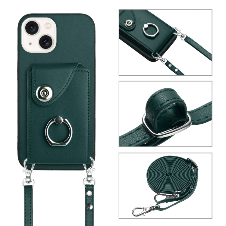 Organ Card Bag Ring Holder Phone Case with Long Lanyard, For iPhone 13, For iPhone 13 mini, For iPhone 12, For iPhone 12 Pro Max
