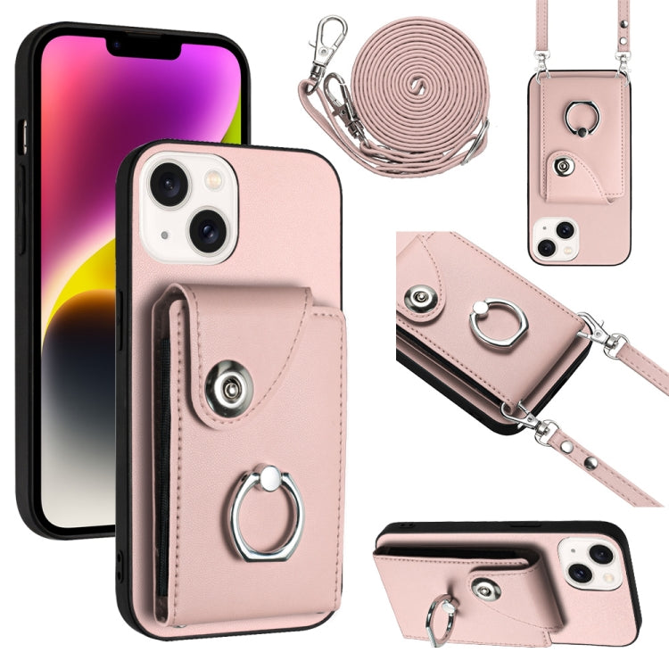 Organ Card Bag Ring Holder Phone Case with Long Lanyard, For iPhone 13, For iPhone 13 mini, For iPhone 12, For iPhone 12 Pro Max