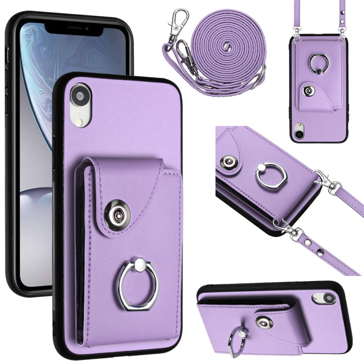 Organ Card Bag Ring Holder Phone Case with Long Lanyard, For iPhone 11 Pro, For iPhone X / XS, For iPhone XR, For iPhone XS Max