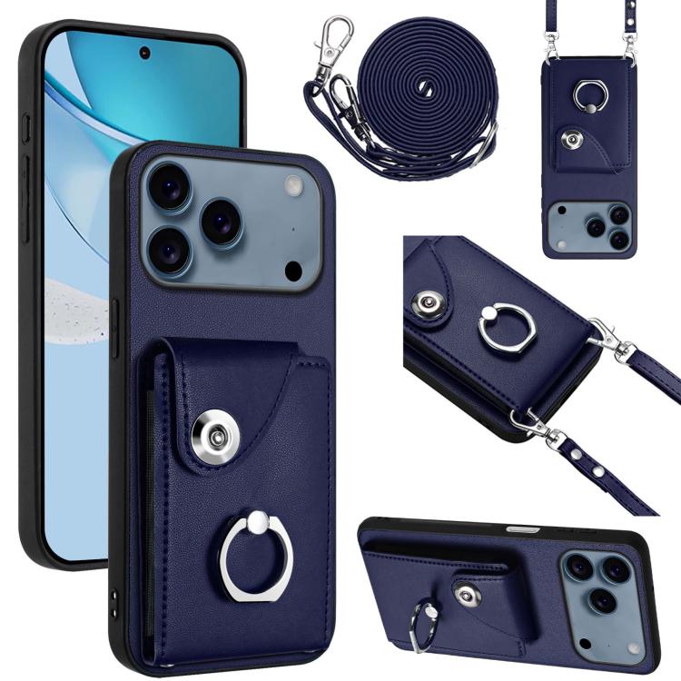 Organ Card Bag Ring Holder Phone Case with Long Lanyard, For iPhone 17 Pro Max, For iPhone 17 Pro, For iPhone 17, For iPhone 17 Air
