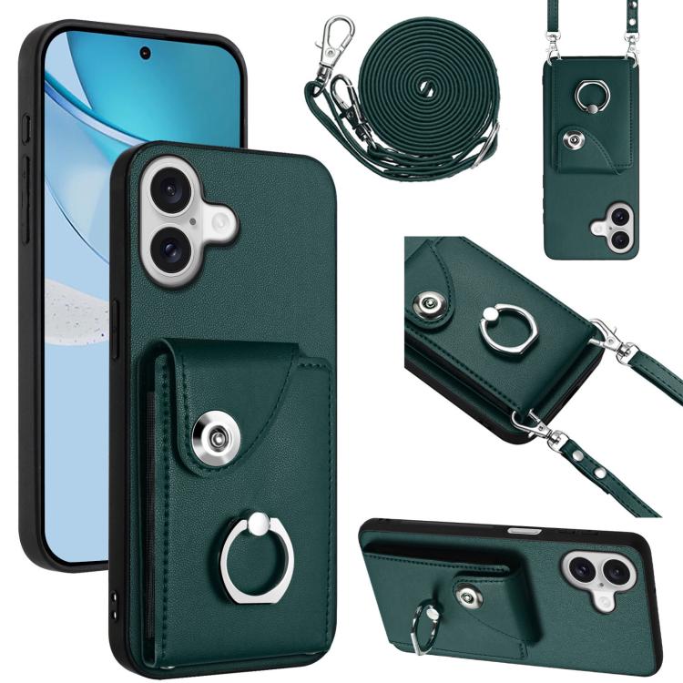 Organ Card Bag Ring Holder Phone Case with Long Lanyard, For iPhone 17 Pro Max, For iPhone 17 Pro, For iPhone 17, For iPhone 17 Air