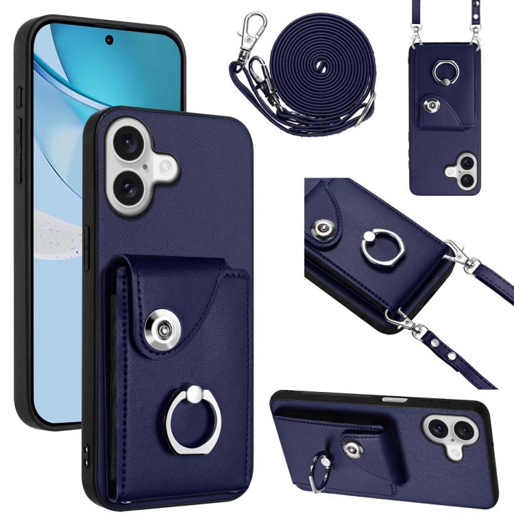 Organ Card Bag Ring Holder Phone Case with Long Lanyard, For iPhone 17 Pro Max, For iPhone 17 Pro, For iPhone 17, For iPhone 17 Air