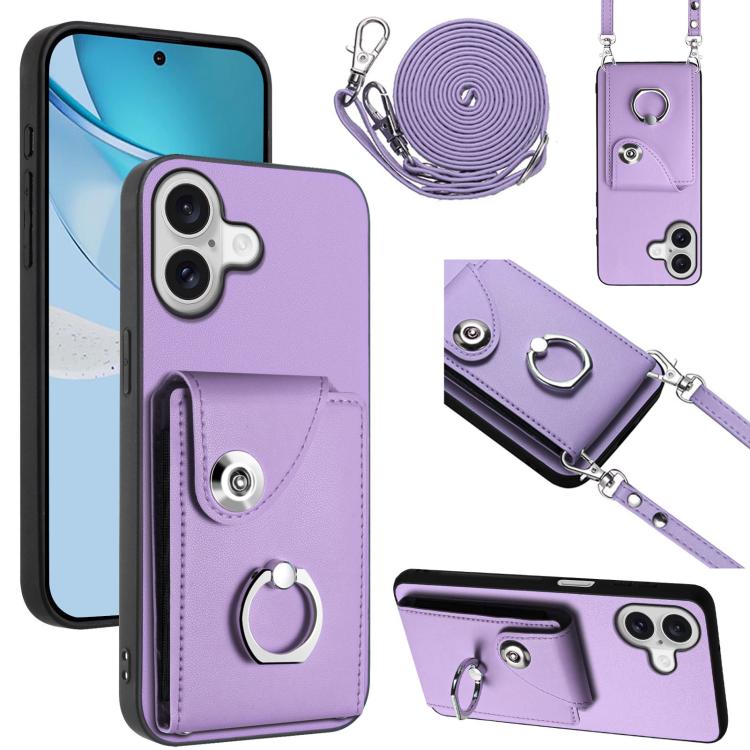 Organ Card Bag Ring Holder Phone Case with Long Lanyard, For iPhone 17 Pro Max, For iPhone 17 Pro, For iPhone 17, For iPhone 17 Air