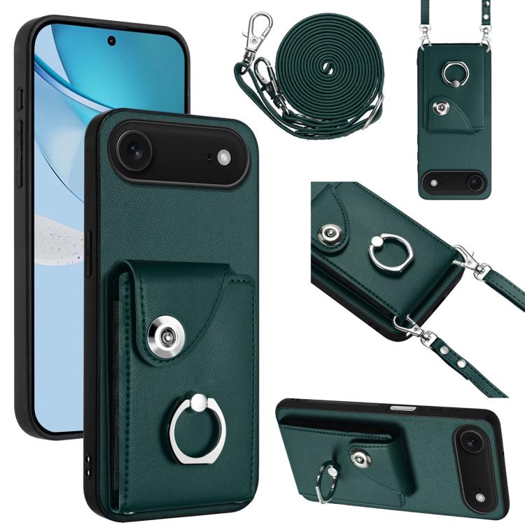 Organ Card Bag Ring Holder Phone Case with Long Lanyard, For iPhone 17 Pro Max, For iPhone 17 Pro, For iPhone 17, For iPhone 17 Air