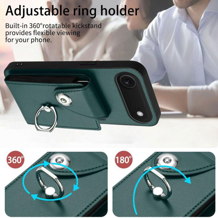 Organ Card Bag Ring Holder Phone Case with Long Lanyard, For iPhone 16e, For iPhone 16 Pro Max, For iPhone 16 Pro, For iPhone 16 Plus
