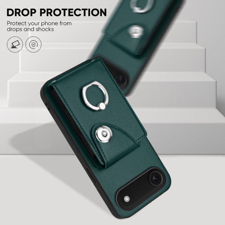 Organ Card Bag Ring Holder Phone Case with Long Lanyard, For iPhone 16e, For iPhone 16 Pro Max, For iPhone 16 Pro, For iPhone 16 Plus
