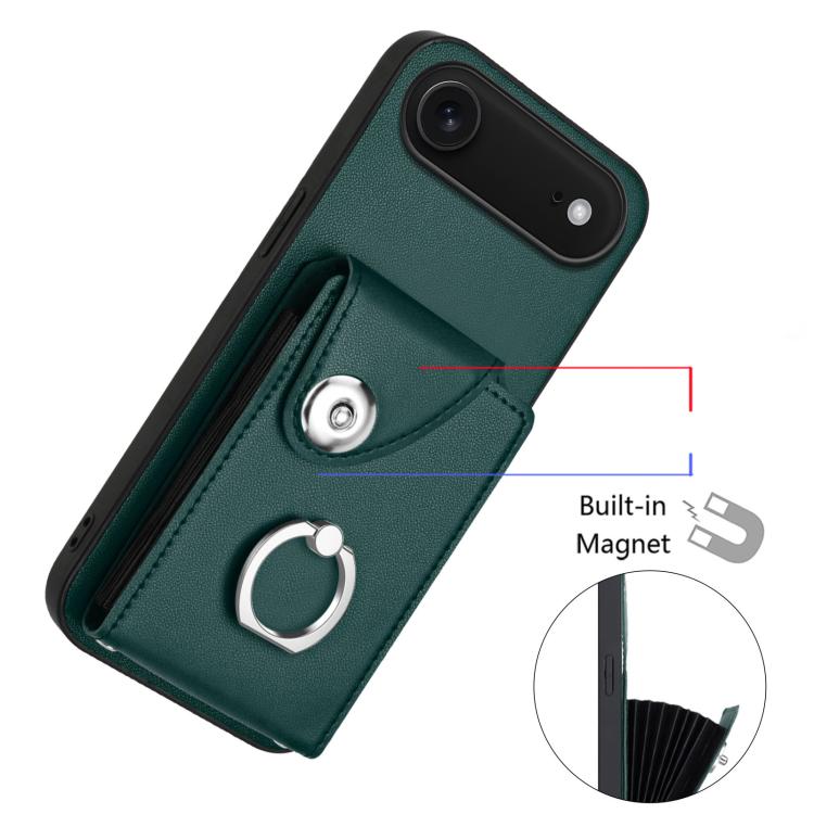 Organ Card Bag Ring Holder Phone Case with Long Lanyard, For iPhone 16e, For iPhone 16 Pro Max, For iPhone 16 Pro, For iPhone 16 Plus