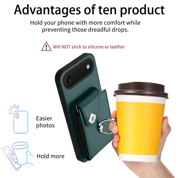 Organ Card Bag Ring Holder Phone Case with Long Lanyard, For iPhone 16e, For iPhone 16 Pro Max, For iPhone 16 Pro, For iPhone 16 Plus