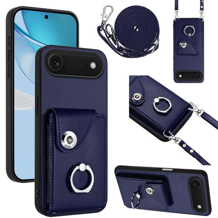 Organ Card Bag Ring Holder Phone Case with Long Lanyard, For iPhone 17 Pro Max, For iPhone 17 Pro, For iPhone 17, For iPhone 17 Air