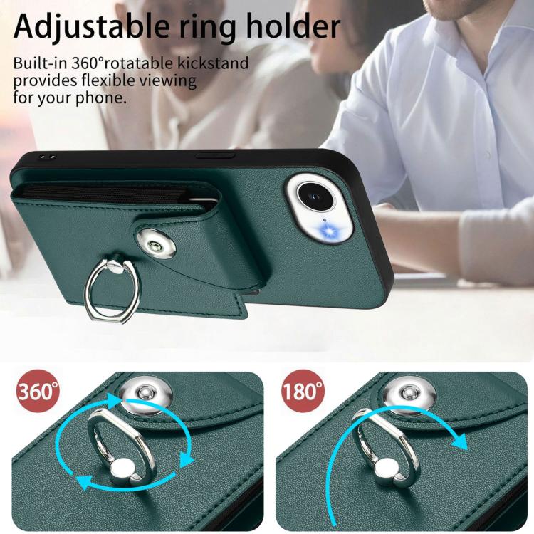 Organ Card Bag Ring Holder Phone Case with Long Lanyard, For iPhone 16e, For iPhone 16 Pro Max, For iPhone 16 Pro, For iPhone 16 Plus