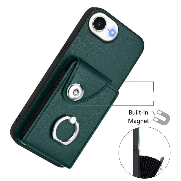 Organ Card Bag Ring Holder Phone Case with Long Lanyard, For iPhone 16e, For iPhone 16 Pro Max, For iPhone 16 Pro, For iPhone 16 Plus