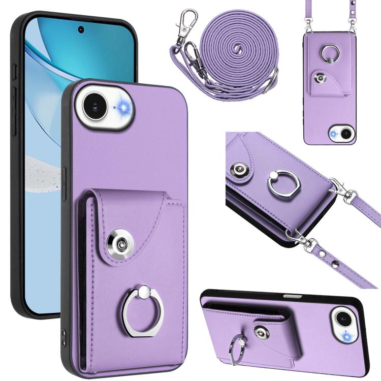 Organ Card Bag Ring Holder Phone Case with Long Lanyard, For iPhone 17 Pro Max, For iPhone 17 Pro, For iPhone 17, For iPhone 17 Air