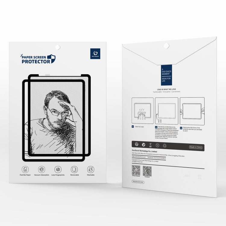 DUX DUCIS Naad Series Removable Paper-like Screen Protector, For iPad Air 13 2024 / 2025 / 2026, For iPad Air 11 2024 / 2025 / 2026, For iPad Pro 13 2025 / 2024, For iPad Pro 11 2025 / 2024, For iPad 10th Gen 10.9 2022, For iPad Pro 12.9 2022/2021/2020...