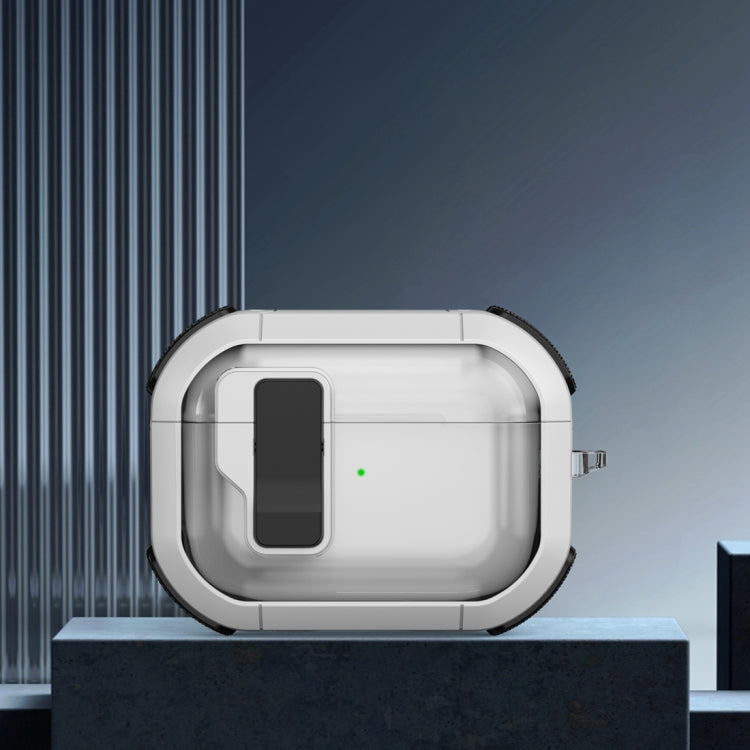 Thunder Clear Wireless Earphones Protective Case with Magnetic Switch, For AirPods 4, For AirPods Pro 2