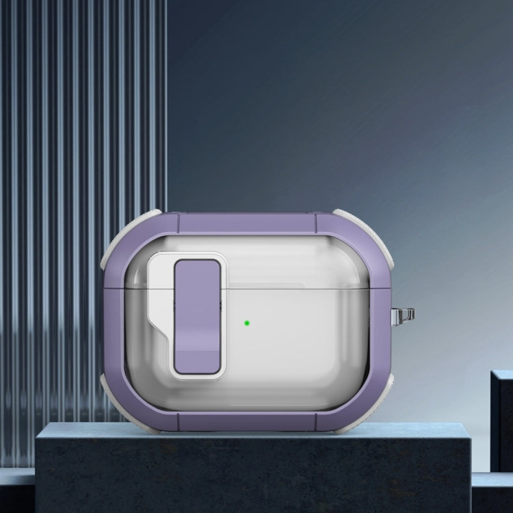 Thunder Clear Wireless Earphones Protective Case with Magnetic Switch, For AirPods 4, For AirPods Pro 2