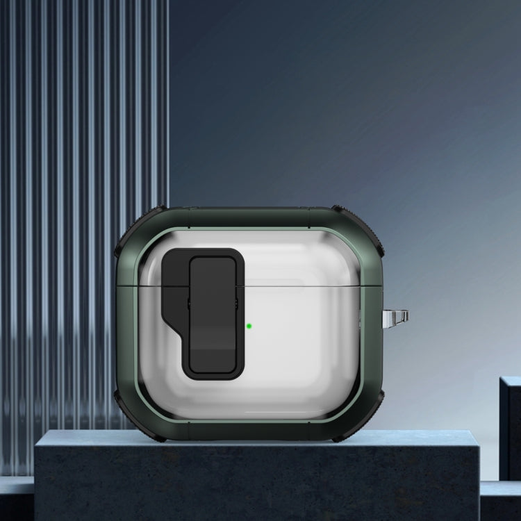 Thunder Clear Wireless Earphones Protective Case with Magnetic Switch, For AirPods 3, For AirPods Pro