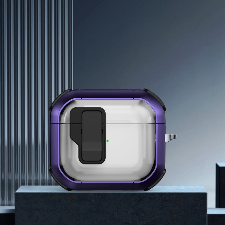 Thunder Clear Wireless Earphones Protective Case with Magnetic Switch, For AirPods 3, For AirPods Pro