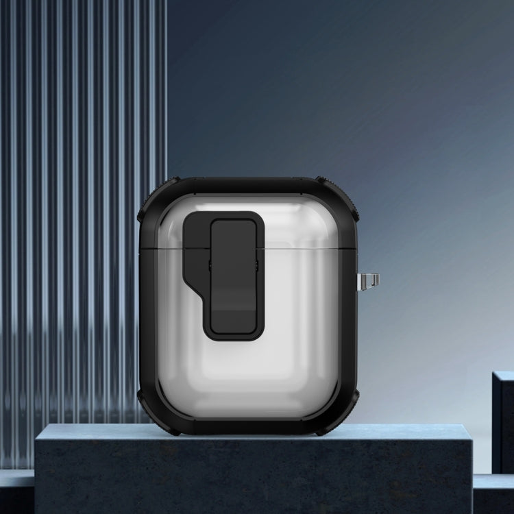 Étui de protection pour écouteurs sans fil Thunder Clear avec interrupteur magnétique, pour AirPods 2