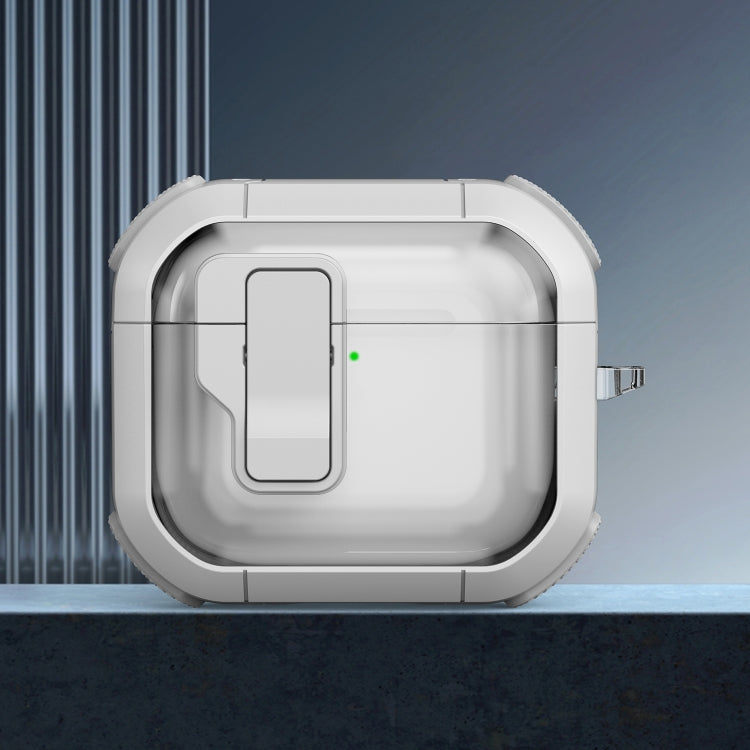 Thunder Clear Wireless Earphones Protective Case with Magnetic Switch, For AirPods 4, For AirPods Pro 2