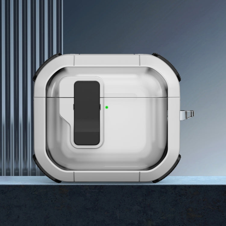 Thunder Clear Wireless Earphones Protective Case with Magnetic Switch, For AirPods 4, For AirPods Pro 2