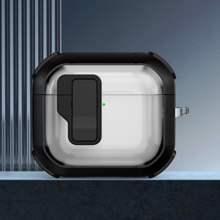 Thunder Clear Wireless Earphones Protective Case with Magnetic Switch, For AirPods 4, For AirPods Pro 2