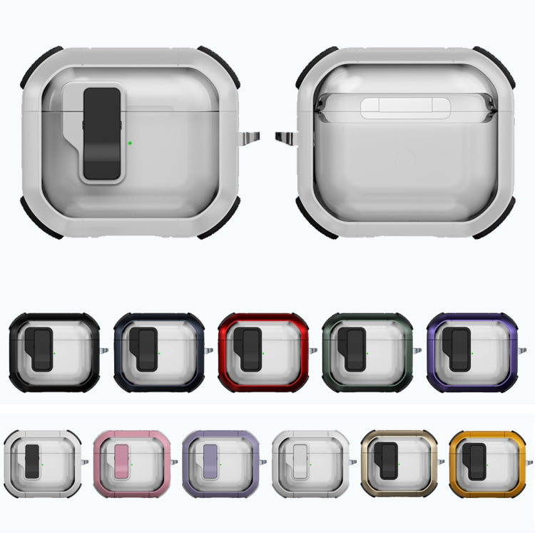 Thunder Clear Wireless Earphones Protective Case with Magnetic Switch, For AirPods 3, For AirPods Pro
