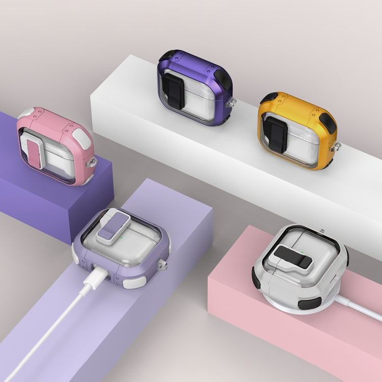 Thunder Clear Wireless Earphones Protective Case with Magnetic Switch, For AirPods 3, For AirPods Pro