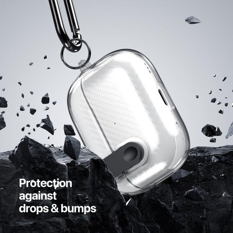 DUX DUCIS PECK Series Split Transparent Carbon Fiber Earphone Case