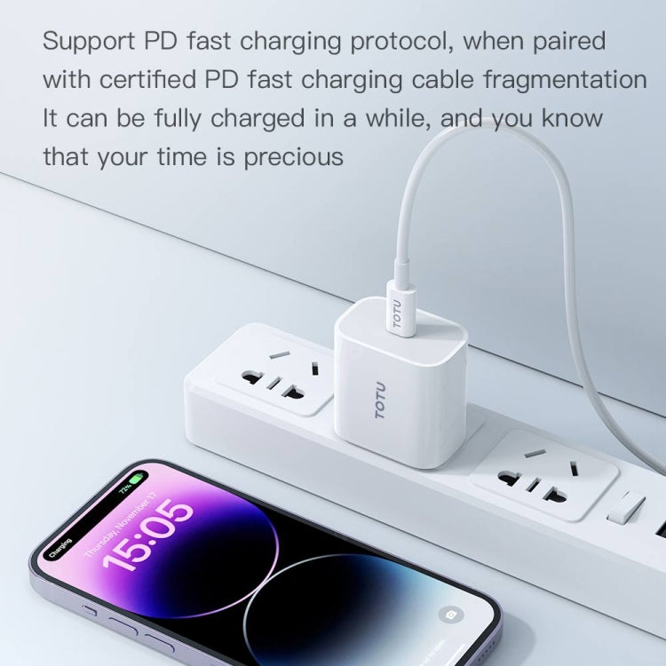 TOTU CB-1-PD 27W USB-C/Type-C to 8 Pin Data Cable, Length: 1m, CB-1-PD