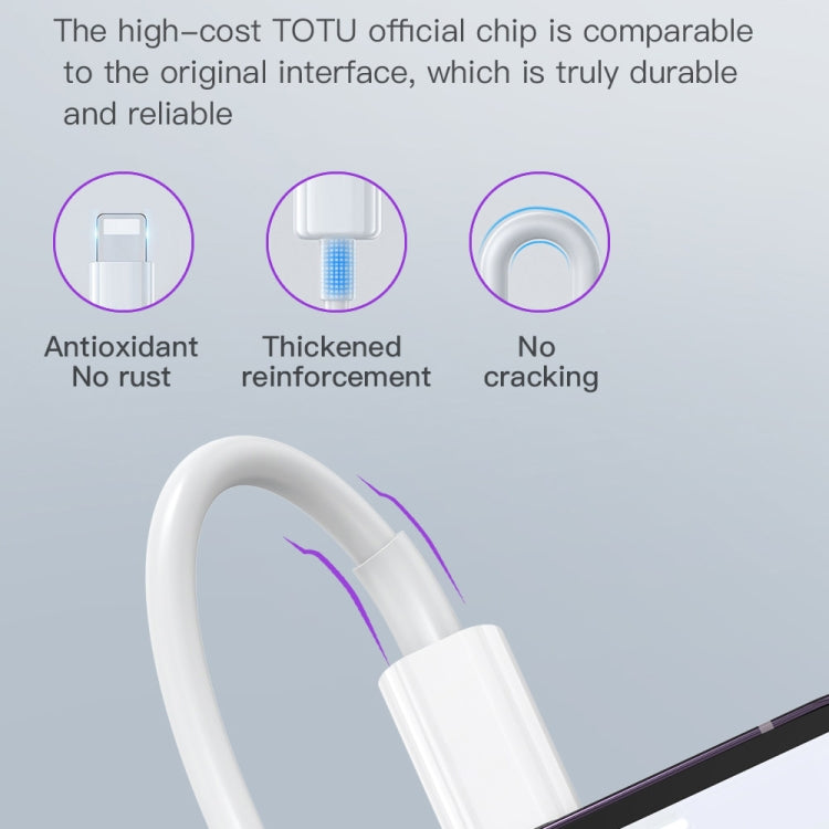 TOTU CB-1-PD 27W USB-C/Type-C to 8 Pin Data Cable, Length: 1m, CB-1-PD