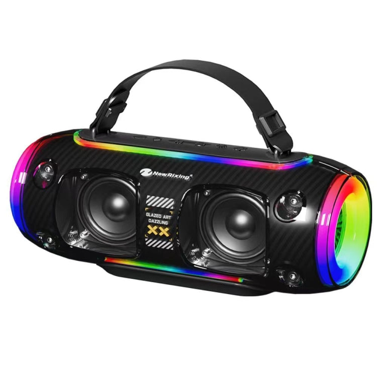 New Rixing NR8806 Portable Outdoor Wireless Bluetooth Speaker RGB Colorful Subwoofer, Single Mic, Dual Mic, Without Mic