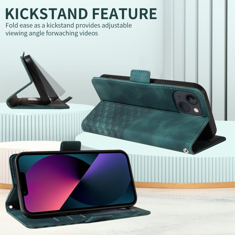 Embossed Rhombus Starry Leather Phone Case, For iPhone 15, For iPhone 14 Plus, For iPhone 14, For iPhone 14 Pro