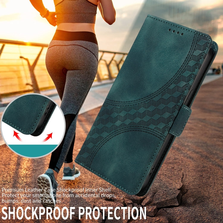 Embossed Rhombus Starry Leather Phone Case, For iPhone 15, For iPhone 14 Plus, For iPhone 14, For iPhone 14 Pro