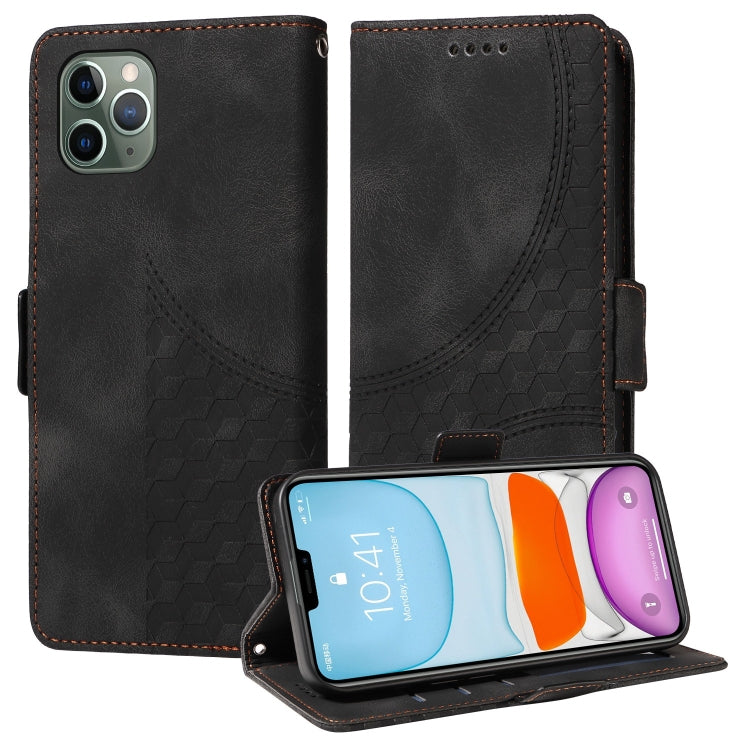 Embossed Rhombus Starry Leather Phone Case, For iPhone 12 Pro Max, For iPhone 12 / 12 Pro, For iPhone 11 Pro Max, For iPhone 11