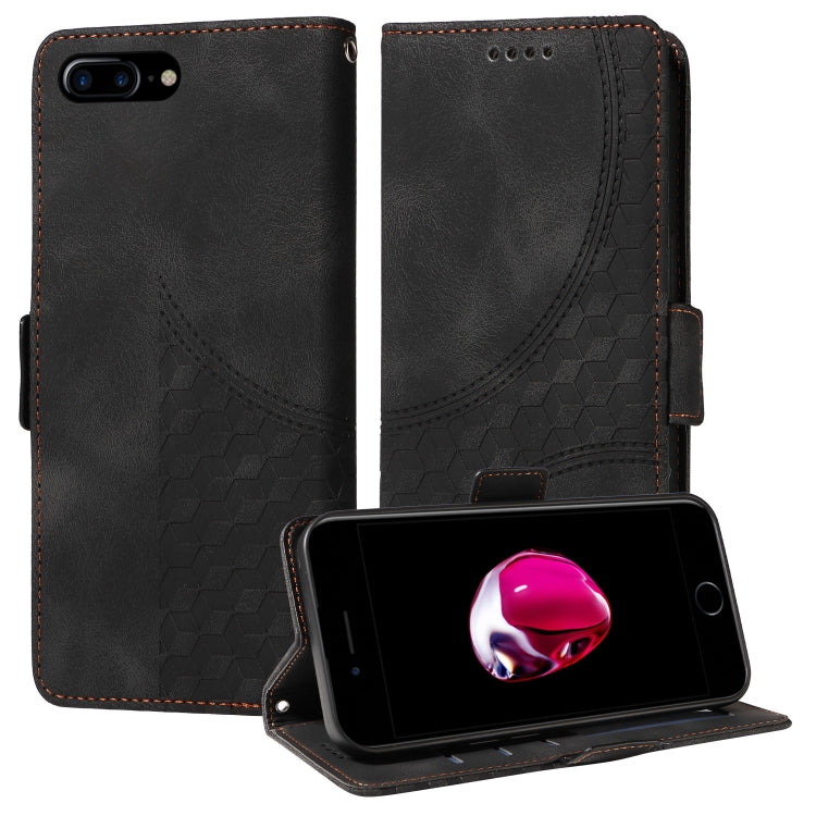 Embossed Rhombus Starry Leather Phone Case, For iPhone XR, For iPhone XS Max, For iPhone 7 Plus / 8 Plus