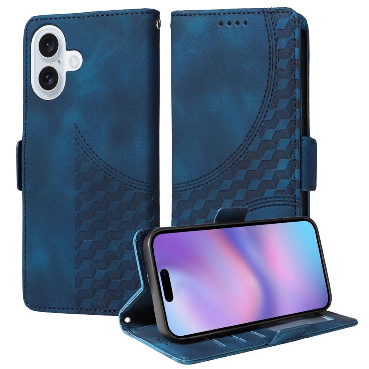 Embossed Rhombus Starry Leather Phone Case, For iPhone 17 Pro Max, For iPhone 17 Pro, For iPhone 17, For iPhone 17 Air