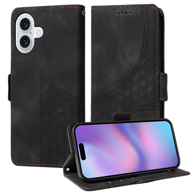 Embossed Rhombus Starry Leather Phone Case, For iPhone 17 Pro Max, For iPhone 17 Pro, For iPhone 17, For iPhone 17 Air