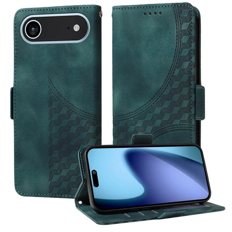 Embossed Rhombus Starry Leather Phone Case, For iPhone 17 Pro Max, For iPhone 17 Pro, For iPhone 17, For iPhone 17 Air