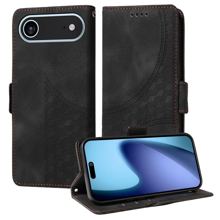 Embossed Rhombus Starry Leather Phone Case, For iPhone 17 Pro Max, For iPhone 17 Pro, For iPhone 17, For iPhone 17 Air