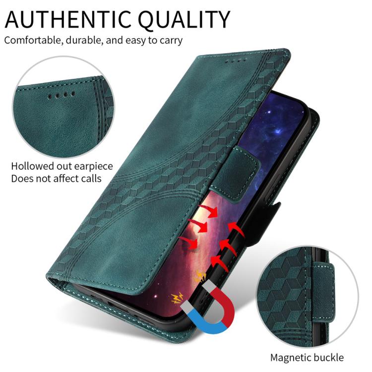 Embossed Rhombus Starry Leather Phone Case, For iPhone 17 Pro Max, For iPhone 17 Pro, For iPhone 17, For iPhone 17 Air