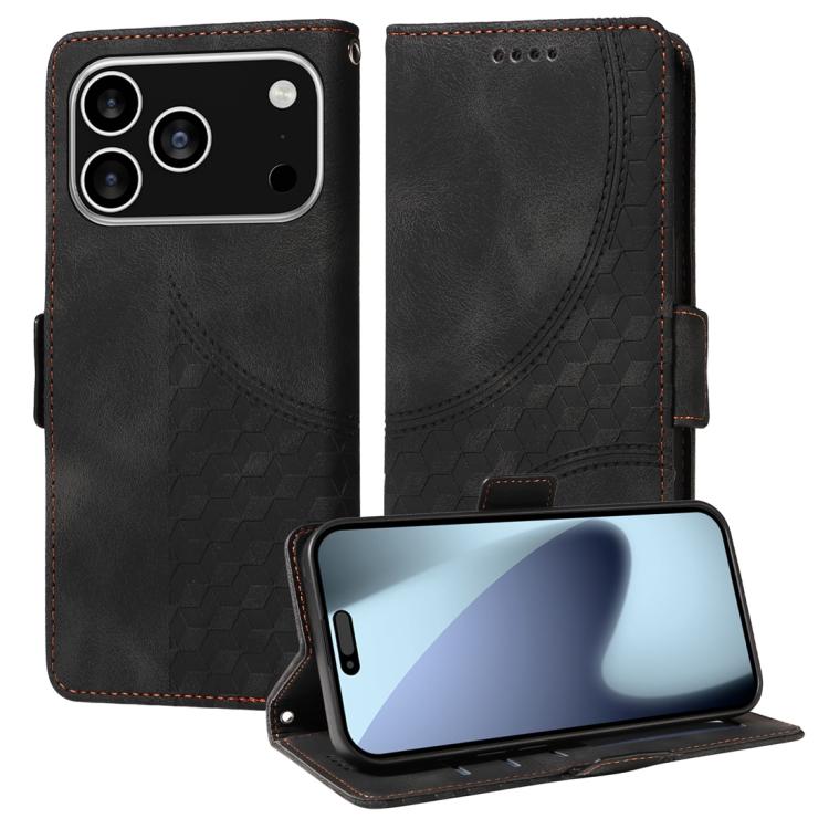 Embossed Rhombus Starry Leather Phone Case, For iPhone 17 Pro Max, For iPhone 17 Pro, For iPhone 17, For iPhone 17 Air