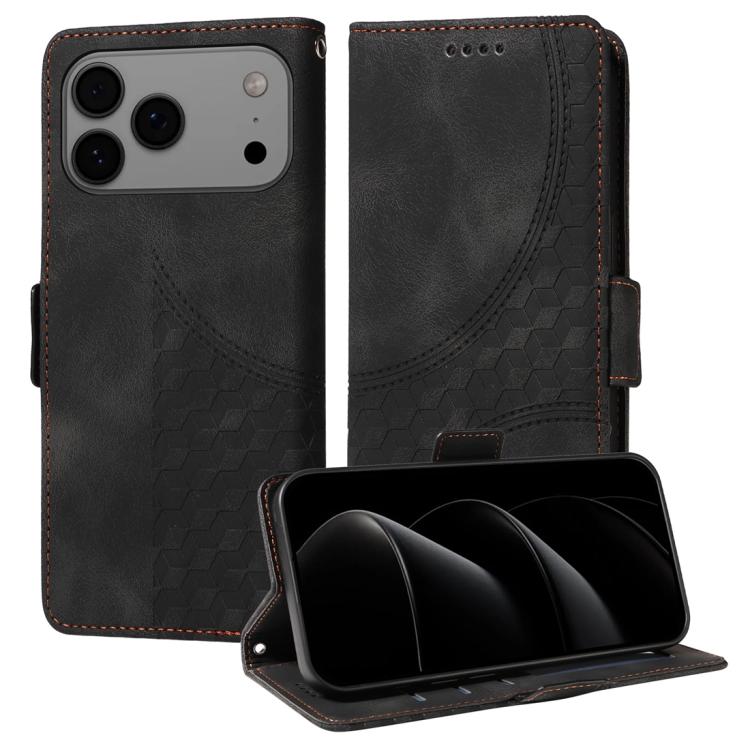 Embossed Rhombus Starry Leather Phone Case, For iPhone 17 Pro Max, For iPhone 17 Pro, For iPhone 17, For iPhone 17 Air