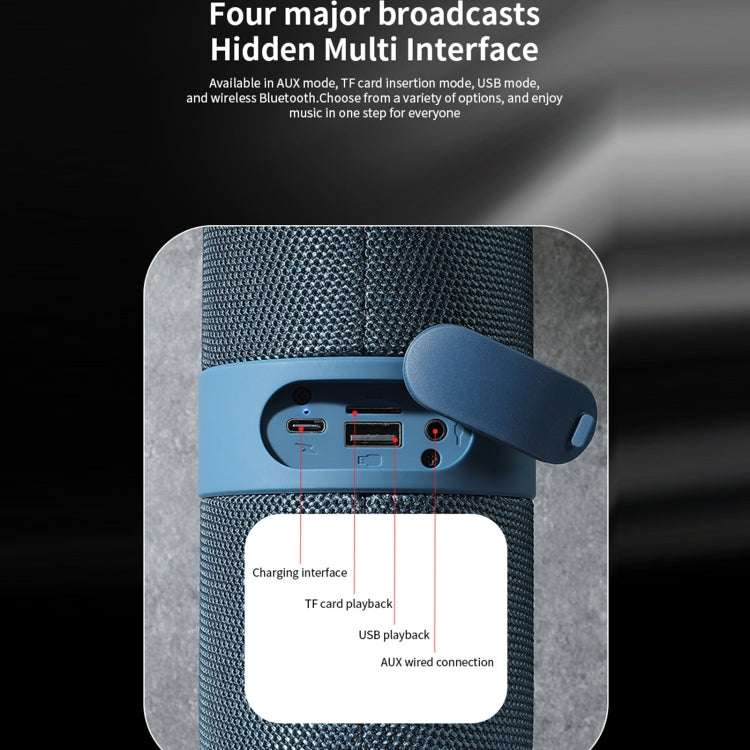 T&G TG-671 Portable Wireless 3D Stereo Subwoofer Speaker with FM/USB/LED, TG-671