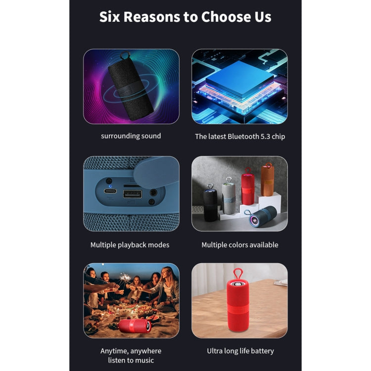 T&G TG-671 Portable Wireless 3D Stereo Subwoofer Speaker with FM/USB/LED, TG-671