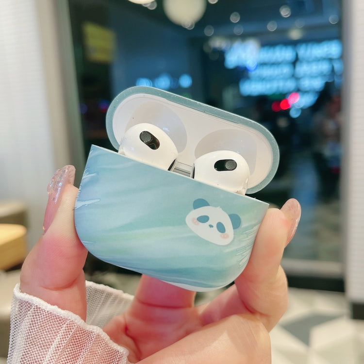 Étui de protection mat en PC Panda pour écouteurs, pour AirPods Pro 2, AirPods 3, AirPods Pro, AirPods 1/2