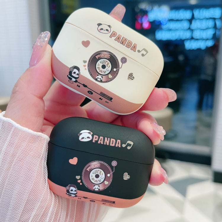 Panda Records Pattern Earbuds Box Frosted TPU Case, For AirPods Pro 2, For AirPods 3, For AirPods Pro, For AirPods 2 / 1