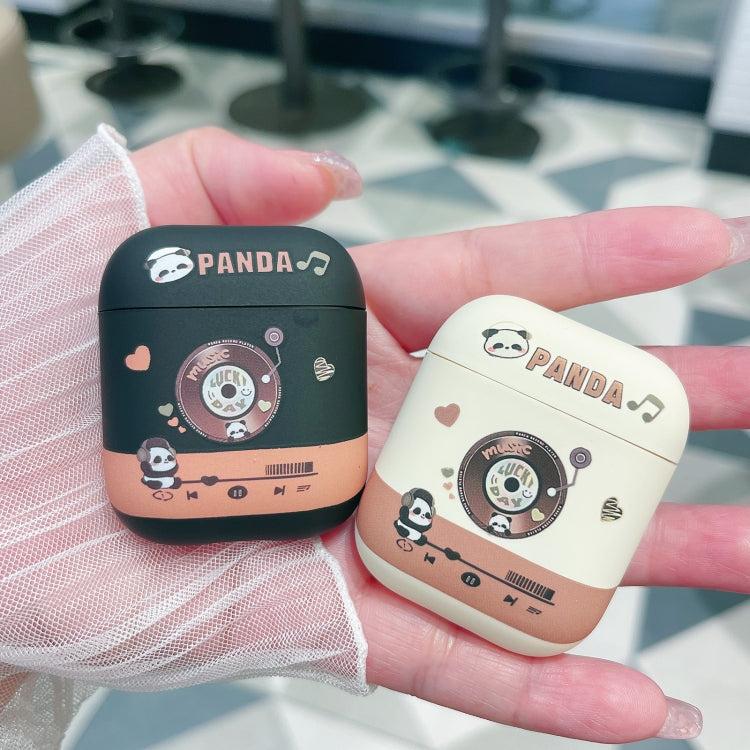 Panda Records Pattern Earbuds Box Frosted TPU Case, For AirPods Pro 2, For AirPods 3, For AirPods Pro, For AirPods 2 / 1